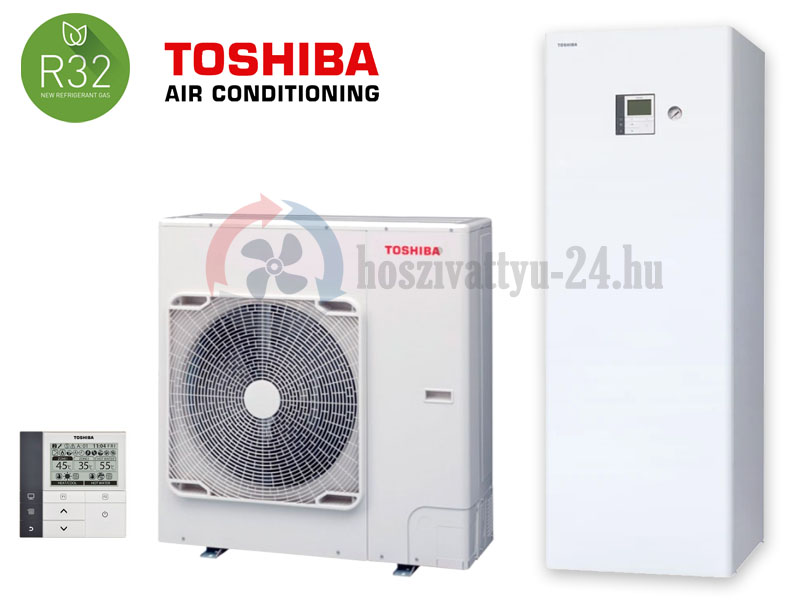 TOSHIBA HWT-1101F21ST9W-E / HWT-801HW-E ESTIA All-in-One levegő-víz hőszivattyú 210 literes HMV tartállyal